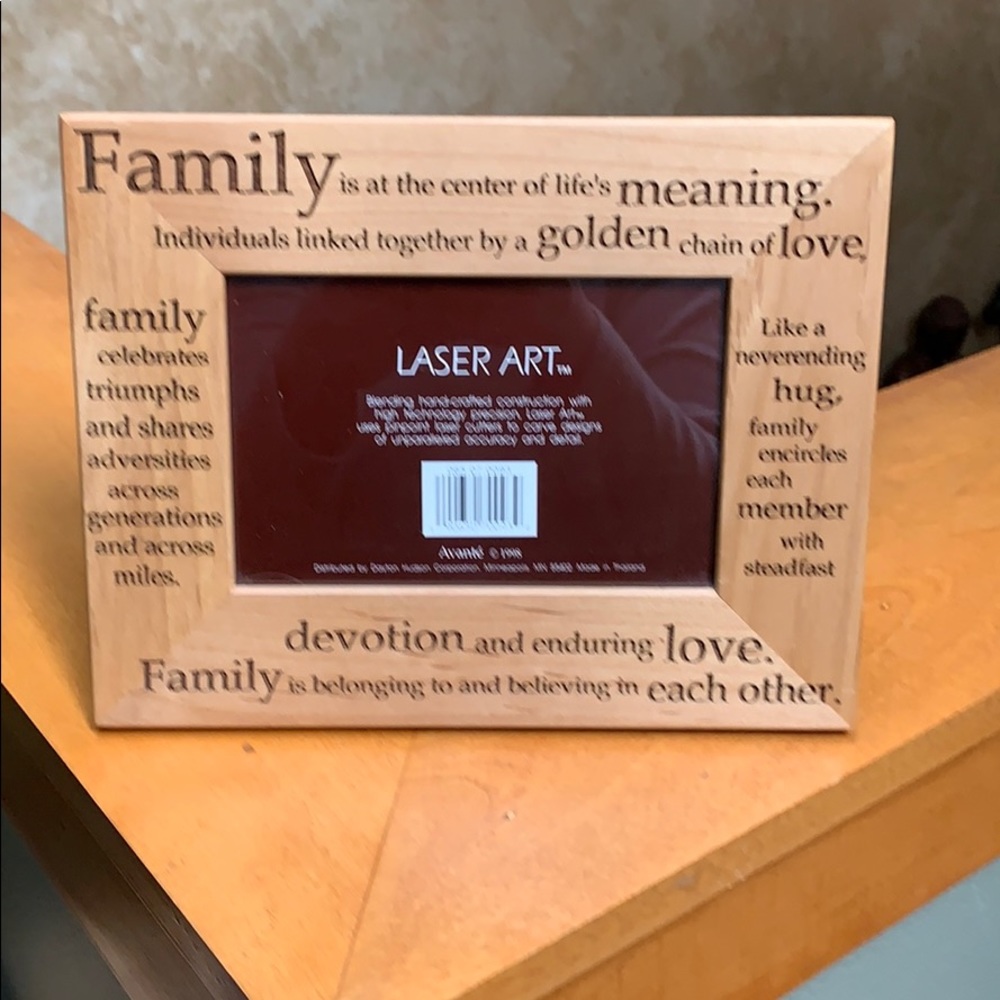 Laser Art Family Picture Frame